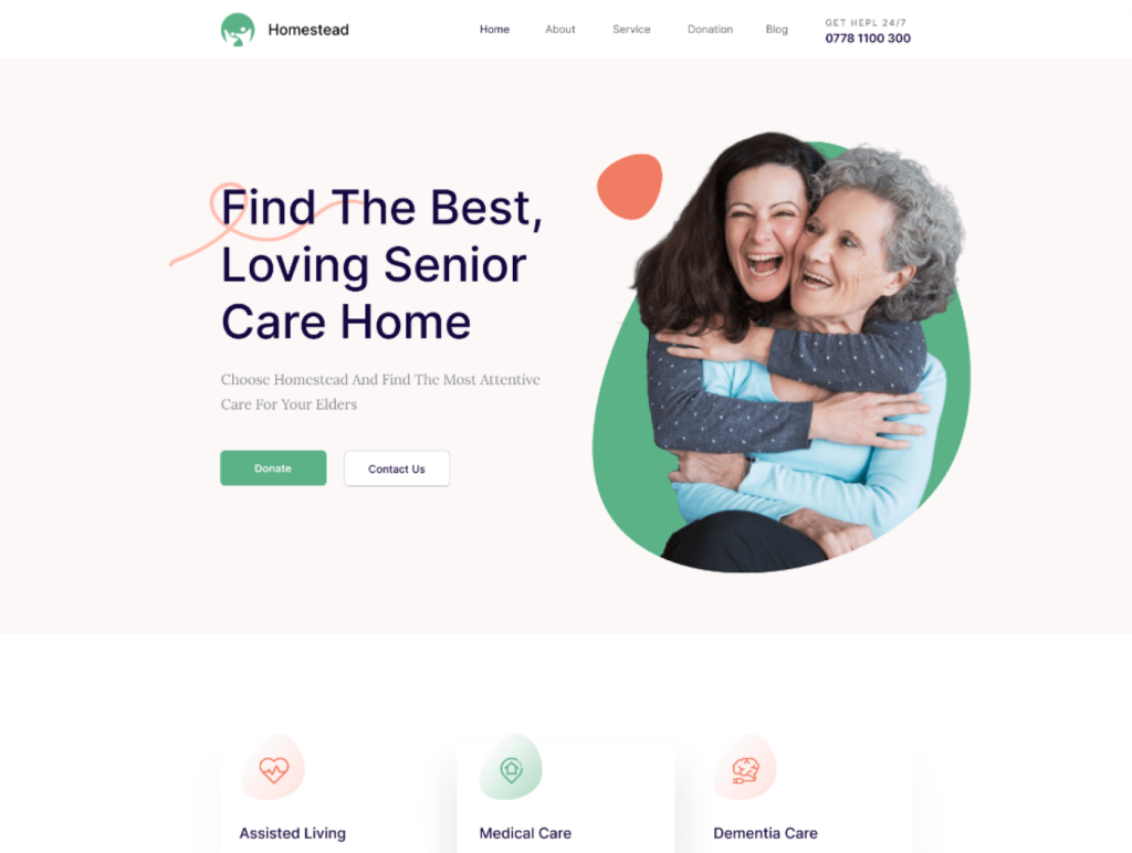Homestead - Senior Care Theme