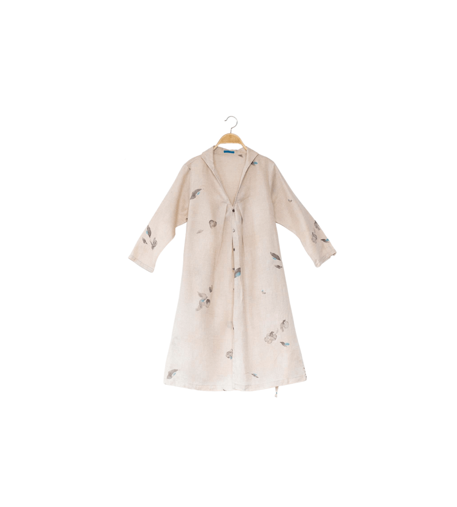 Beige Patterned Dress