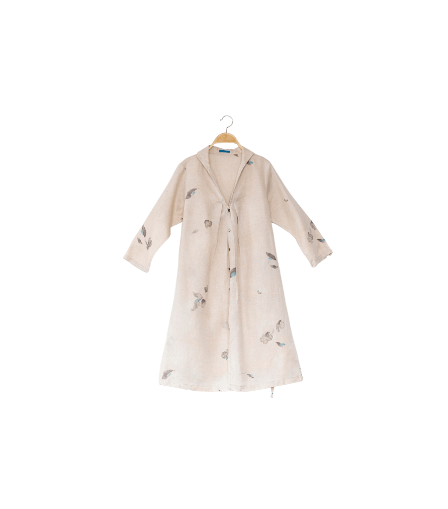 Beige Patterned Dress